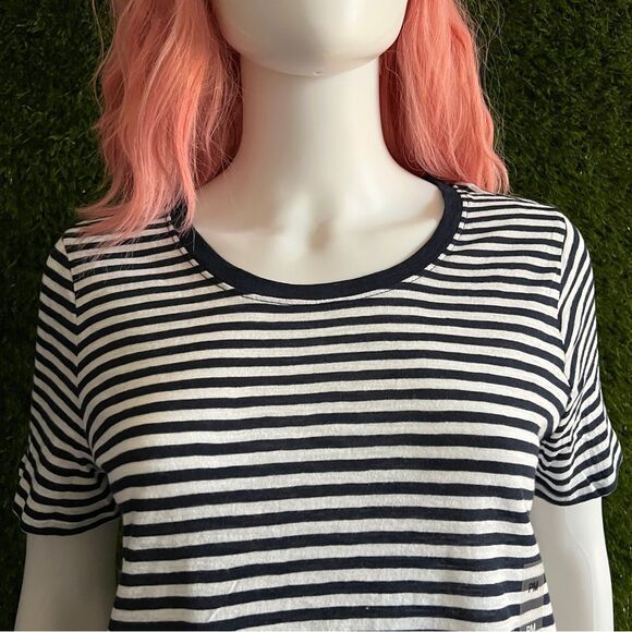 NWT Style & Co Petites Navy Striped T-Shirt - Picture 3 of 6